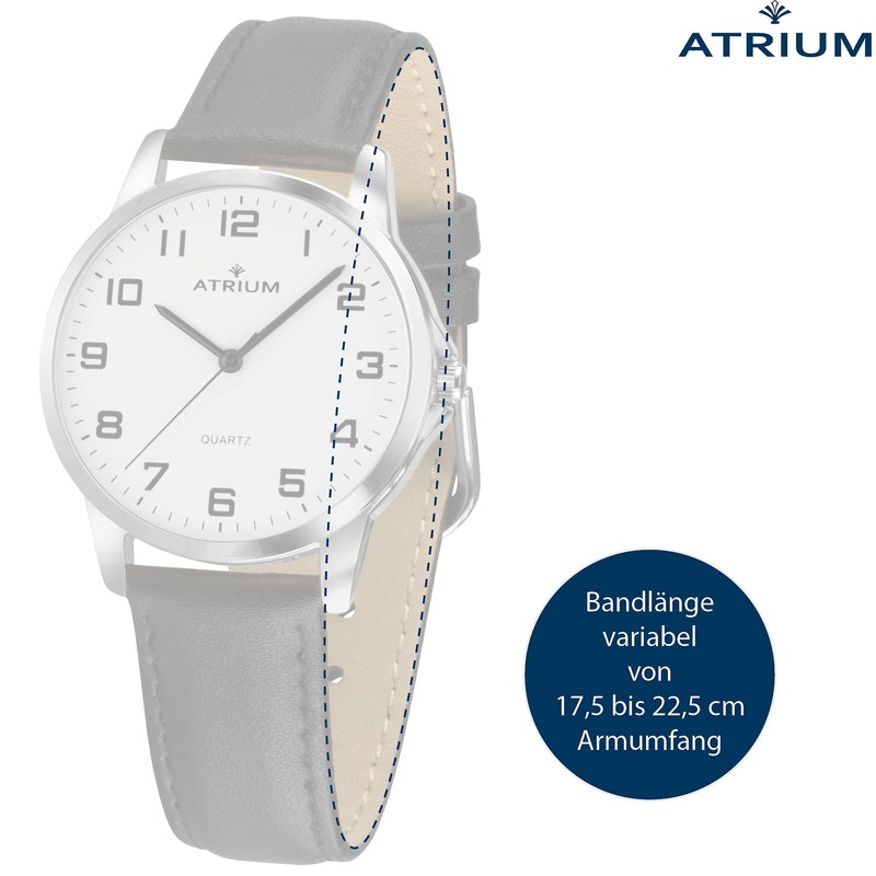 Atrium Men's Watch Very Clear Silver Analogue Quartz 3 Bar