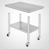 Mophorn Stainless Steel Work Table 36x24 Inch with 4 Wheels