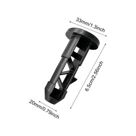 Tongdejing 6 Pcs Wheelie Bin Lid Hinge Pins, Plastic, Black, Fits Most Standard Size Wheelie Bins