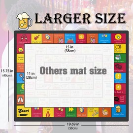 UJoylify Drinking Board Games for Adults, 15.75″ * 19.69″ Large Leather Mat Drunk Board Game, Funny Party Interactive Drinking Games for Game Night, Birthday, Bachelorette Party, Age 21+, 2-8 Players