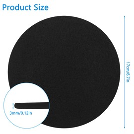 3 Pack Charcoal Filters for Compost Bucket, 6.7inch Compost Filter for Countertop Bin, Compost Pail Replacement Activated Carbon Charcoal Filters, Home Bucket Compost Bin Refill, Round