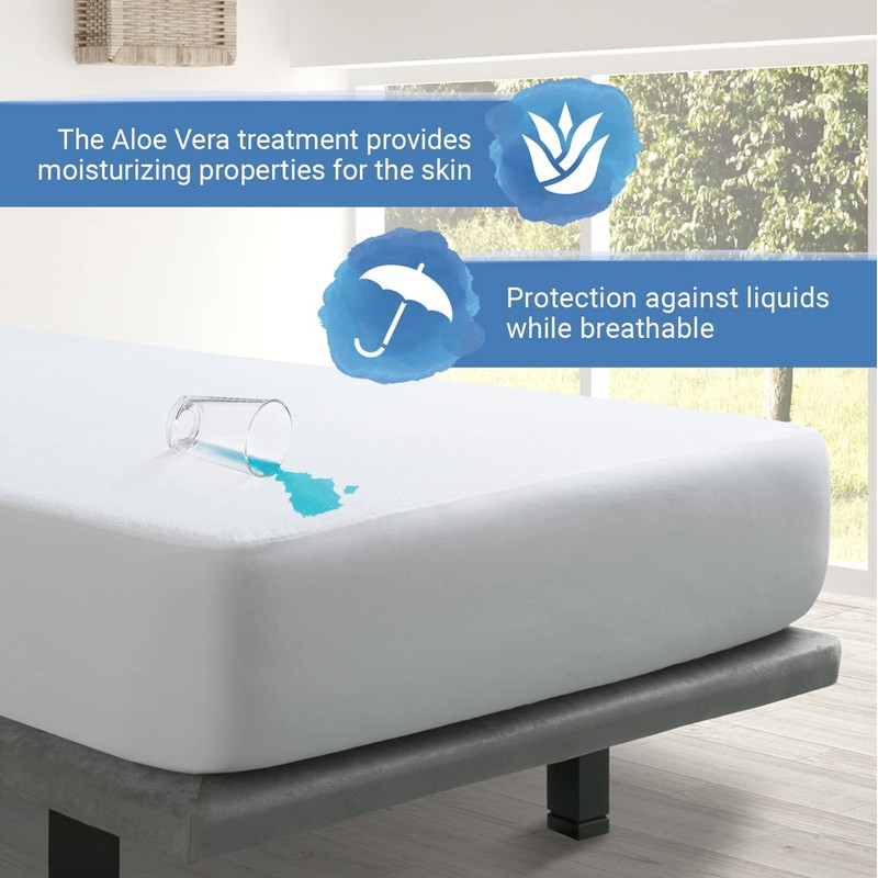 Velfont – Waterproof Mattress Protector | Extra Deep Breathable Aloe