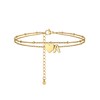 PROSTEEL Women Heart Anklet, A Letter Initial Ankle Bracelet, Adjustable