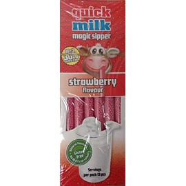 39 x Dr Moo Magic Milk Magic Sipper Straws Strawberry Flavour 3 x 13 Pack (39 straws)
