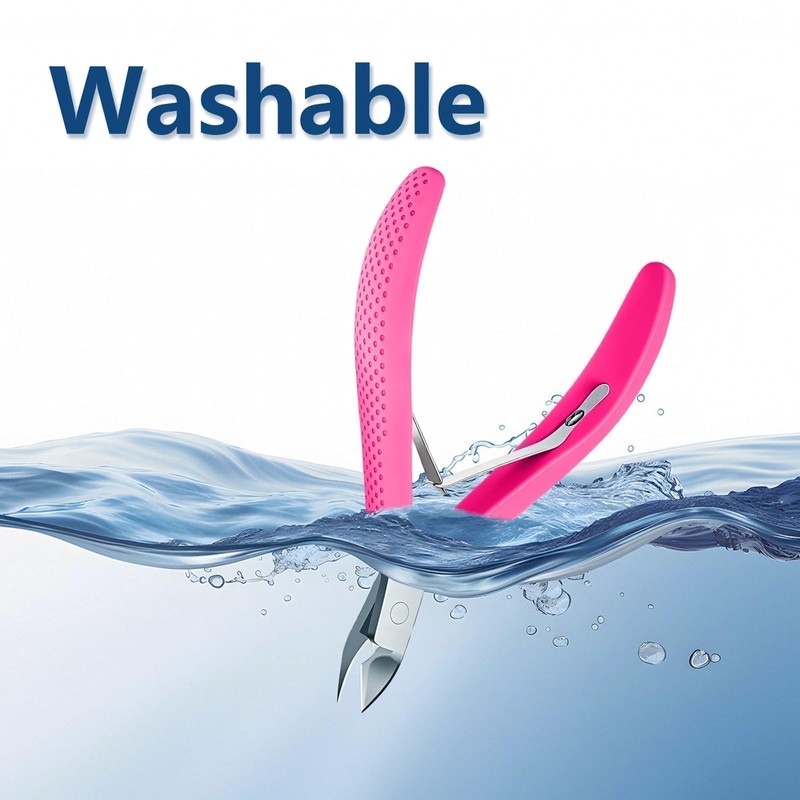 Criyar Rose-Color 1PC Fine Edge Cuticle Trimmer & Nippers, Nail
