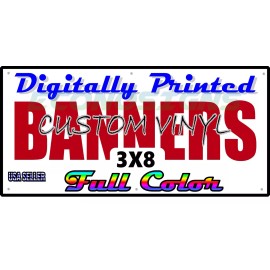 Econosign Custom Vinyl Scrim Banner 13oz Heavy Duty Vinyl Sign -Your Design Printed 3x8 ft