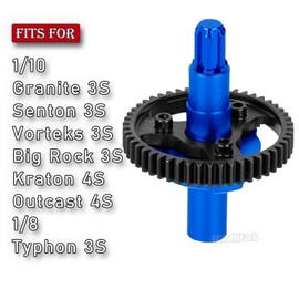 BRCatWPark 50T Metal Slipper Clutch Upgrades Part for 1/10 Arrma Granite/Senton/Vorteks/Big Rock 3S,Kraton/Outcast 4S,1/8 Typhon 3S,RC 50T Metal Slipper Clutch 0.8 Pitch Hop Ups,Navy Blue