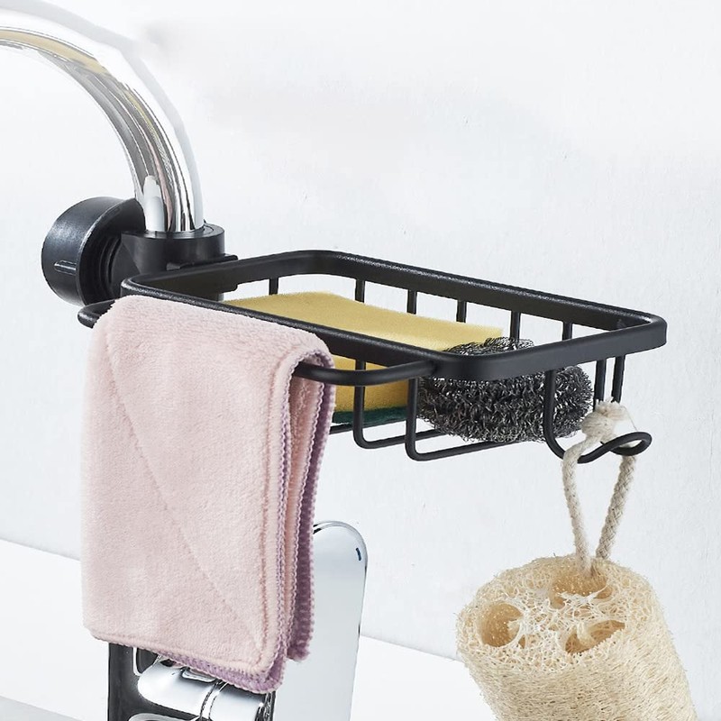 WINGSIGHT Kitchen Faucet Sponge Holder Sink Caddy Organizer Over Faucet