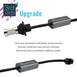 Syneticusa 3157 Error Free Canbus Ready White LED Front/Rear Turn Signal Light Bulbs DRL Parking Lamp No Hyper Flash All in One