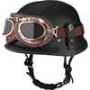 Yesmotor Motorcycle Half Helmet Retro German Handmade Leather Half Face