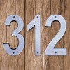 Hy-Ko 6” Classic Reflective Plastic House Number, Modern Raised Numbers