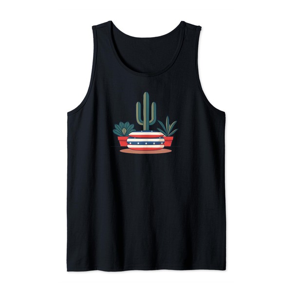 Meditation Cushion Design Patriotic Buddhist Tank Top