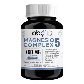 5 Magnesios Citrato Magnesio Polvo, Glicinato Magnesio, Treonato, Taurato, Gluconato   Camu Camu Y Vitamina D3  Magnesio Complex Magnesium Vegano...  