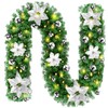 Christmas Garland, 2.7 m Christmas Garland with Lighting, Christmas Garland