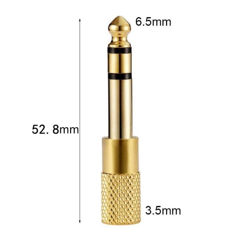[2 pieces] Male 0.25 inch (6.3 mm) to 3.5 mm
