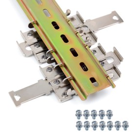 DIN Rail Adapter - LNSYSNS 2 Control Cabinet DIN Rail Clamps with 12 Screws, 200 × 35 mm DIN Rail - For Attaching Circuit Boards and Electronics