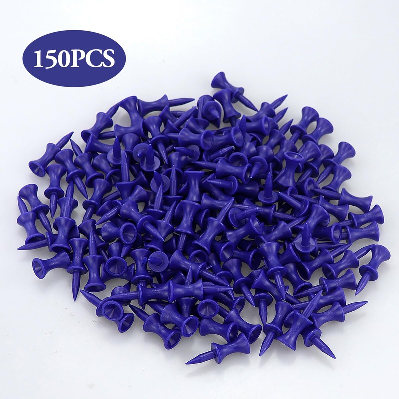 RNBEVANSANNE 150 Count Blue Castle Golf Tees Plastic 1-1/2 Inch