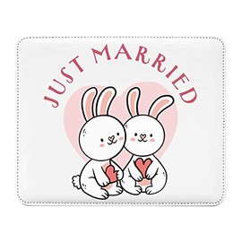 Fabulous Mauspad aus Kunstleder Just Married Newlywed Anniversary Celebration Gift Ideas Couple Marriage Love Wedding