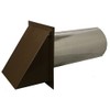 Deluxe Dryer Vent, Steel with Magnetic Damper (Brown)