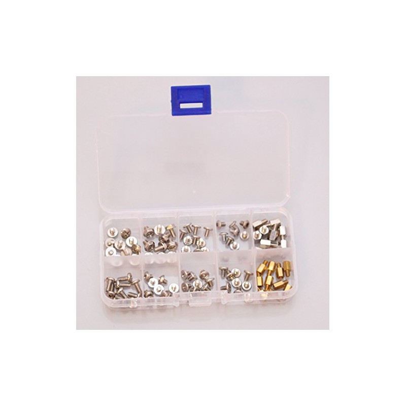 100x Screws Set in Mini Sorting Box 10 x 10