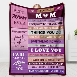 Birthday Gifts for Mum, Gifts for Mum, Mum Gifts - Soft Flannel Blanket 50”X 60” - Mum Birthday Gifts for Mum from Daughter or Son, Mothers Day Christmas Birthday Gifts for Mum/Mummy/Mother