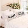 Mancheng-zi Funny Couples Reversible Soft Pillow Cover, Wedding Anniversary Bridal
