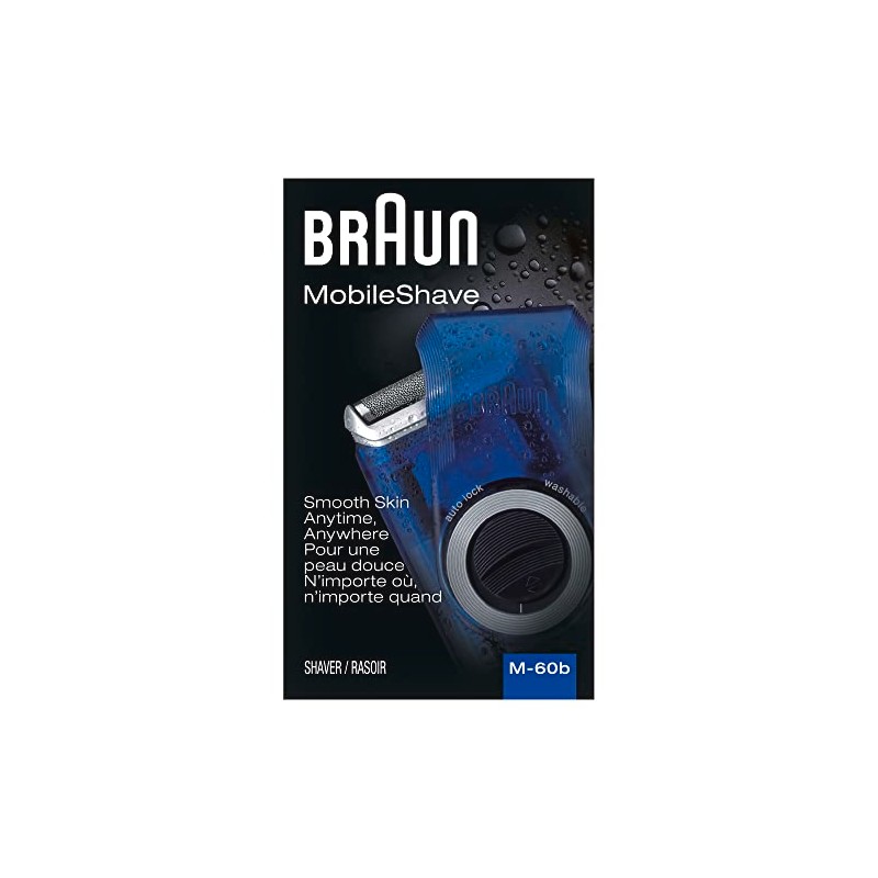 Braun Pocket Mobile - Afeitadora eléctrica para hombre, lavable, color