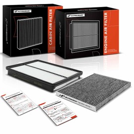 A-Premium 2-PC Engine & Cabin Air Filter with Activated Carbon Compatible with Hyundai Santa Fe 2013-2018, Santa Fe Sport 2013-2016, Santa Fe XL 2013-2019, 2.0L 2.4L 3.3L Replace# A36320, C36179