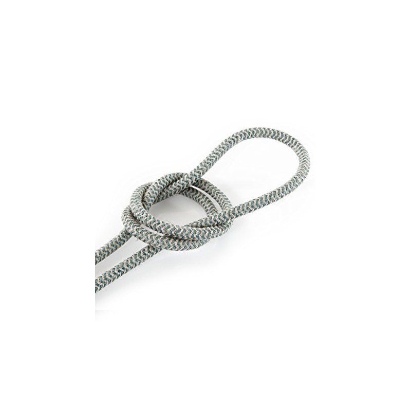 merlotti 20.383 Cable Electric Round Coated Fabric, Sand/Sage, 3 Metres
