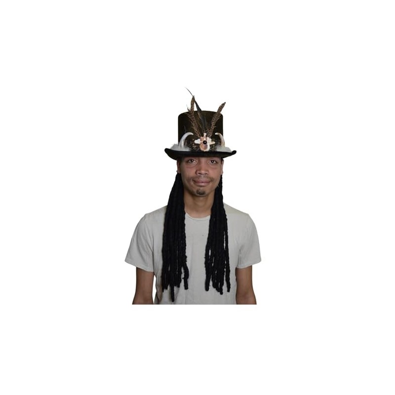 HMS King Voodoo Hat-6" High, Black, One Size