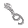 Sterling Silver Initial Number 9 Clip-on Charm