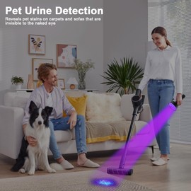 ESCO LITE Blacklight Flashlight 128 LED UV Flashlight, Upgraded Bright 395nm Handheld Ultraviolet Flashlight for Pet Urine Detection, Scorpion Hunting