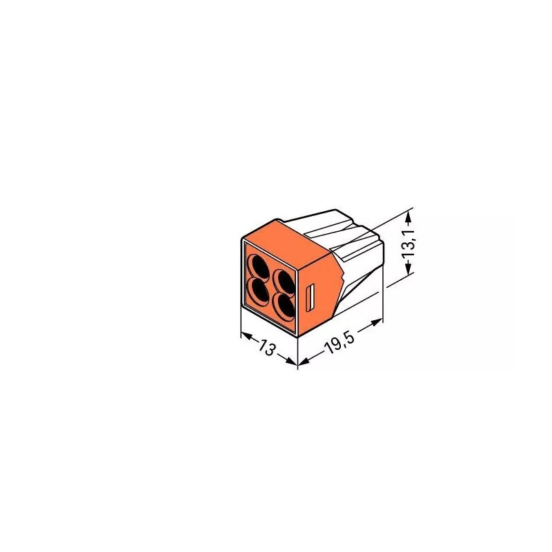 Wago 773-164 / 773-104 4-Port Push-Wire Connectors 100pk USA SHIPPER!
