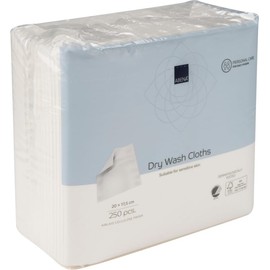 ABENA Dry Wipes, Airlaid Wash Cloths for Personal Care |250 Body Wipes Per Pack| 20x17.5cm Wipes For Adults| Wash Cloth Dry Wipes For Adults Personal Care, Adult Body Wipes For Cleansing
