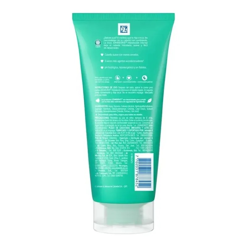 Crema Para Peinar Johnson's Hidratación Intensa 200 Ml