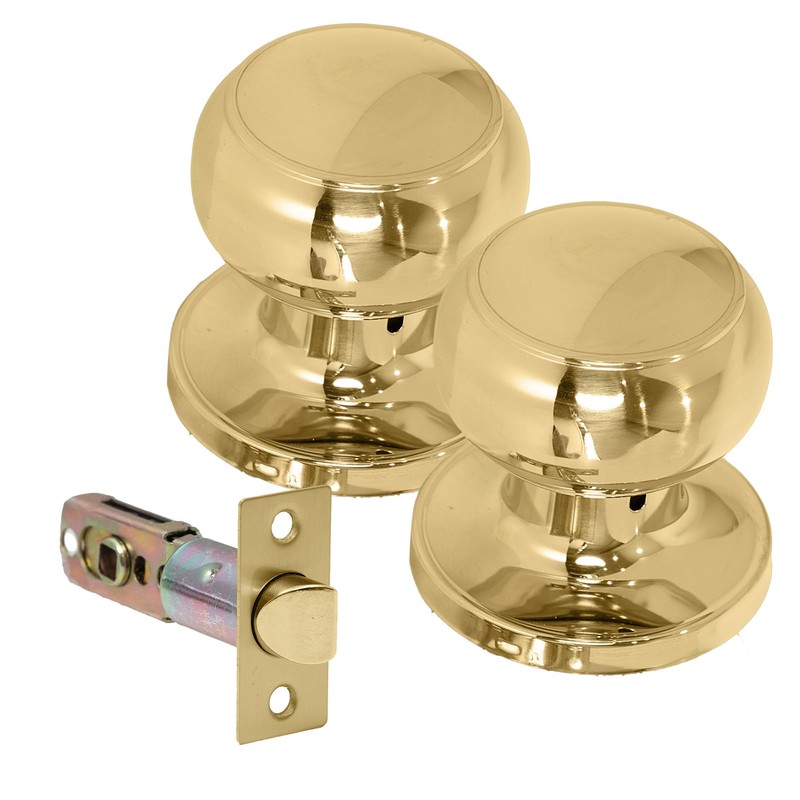 XFORT Bello Passage Knob Set Polished Brass, Door Knob for