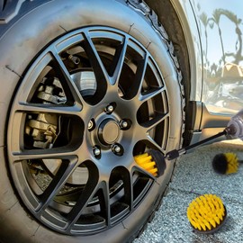 4 Piece Drill Brush Attachment Set-Drill Brush Cleaning Brushes Set Power Scrubber Cleaning Kit for Grout Shower Tub Tiles Corners Bathroom and Kitchen Surface (7)