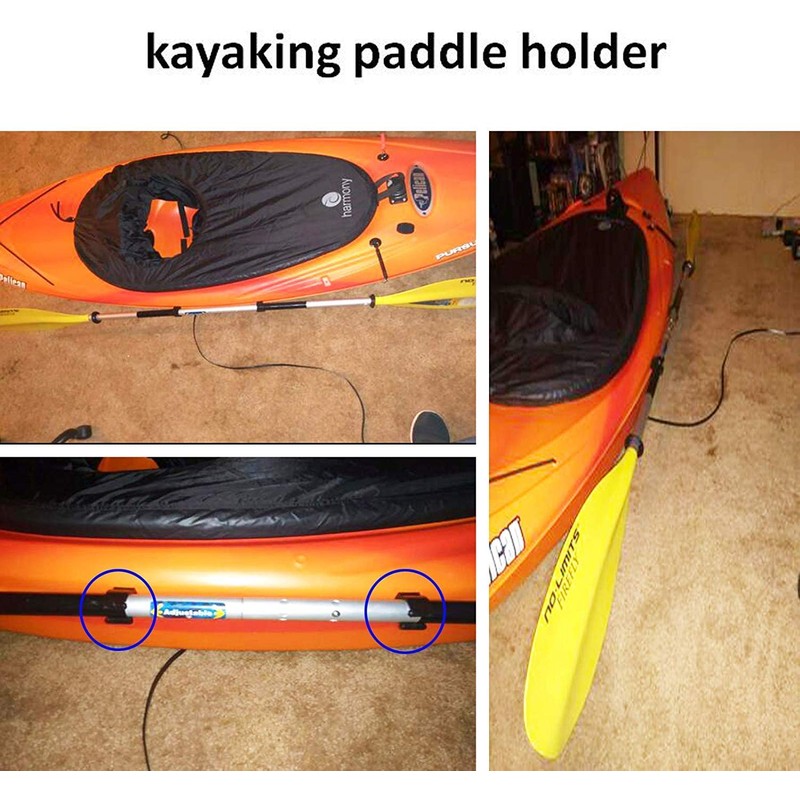 Pmsanzay Universal Kayak Paddle Clip - 4 Pack, Deck Mounted