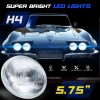 Bricologht 4x 5.75" 5-3/4" GLASS LED Headlights High-Low Beam For