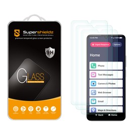 Supershieldz (3 Pack) Designed for Lively Jitterbug Smart4 Tempered Glass Screen Protector, Anti Scratch, Bubble Free