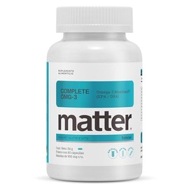 Matter Complete OMG-3, Aceite de Pescado con Omega 3 MaxSimil, Máxima Absorción de EPA y DHA, Apoyo Cardiovascular, Cerebral y Visual, Frasco con 60 o