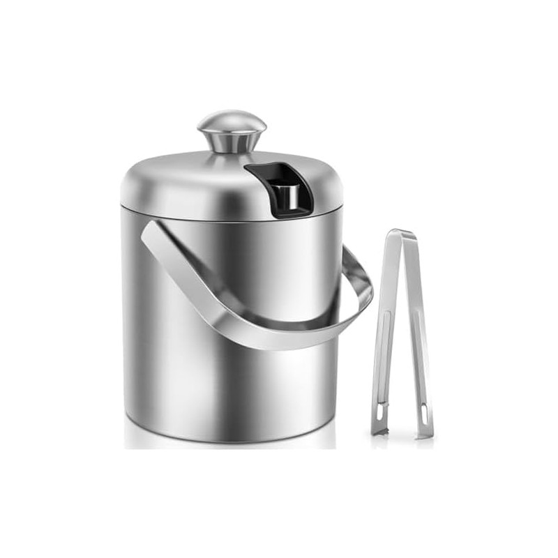 Sailnovo Stainless Steel Ice Cube Tray with Tongs and Lid