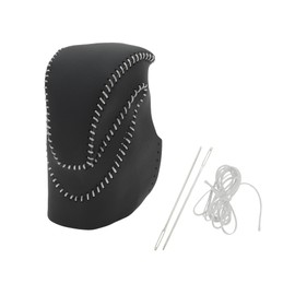 REPAIROCK Anti-Slip Gear Shift Knob Cover Car Stick Shifting Handle Protector for Honda Accord 2013-2017 Black Gray Faux Leather