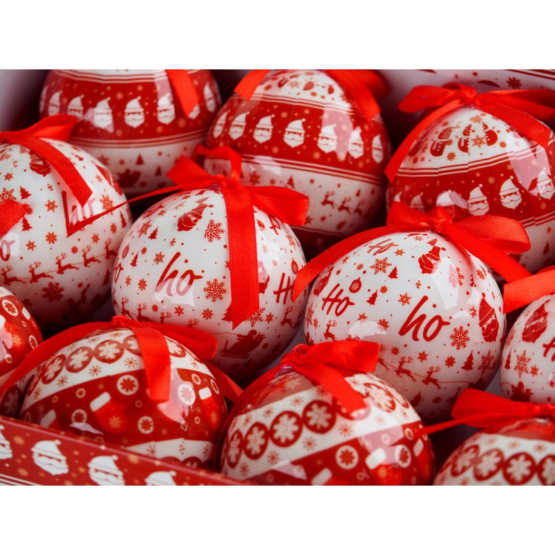 Nordic Scandinavian Christmas Baubles - Tree Decorations In Gift Box