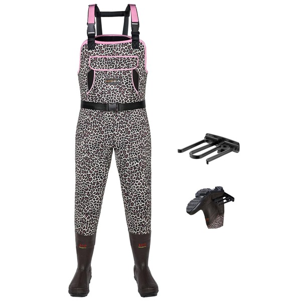 HISEA Neoprene Chest Waders Leopard Print Duck Hunting Waders for