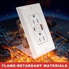 Delgada GFCI Outlet with USB Ports 15 Amp Electrical Outlet