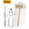6Pcs Crab Crackers and Tools including 2 Forks 2 Lobster