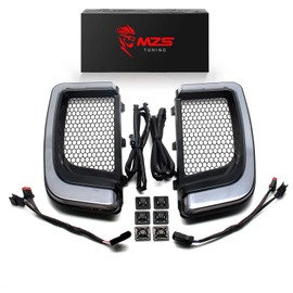MZS Motorcycle LED Fairing Lower Grills Turn Signals Running Light Accessories Compatible With Road Glide Tri Electra Street Glide Ultra Limited Touring 2014-2024