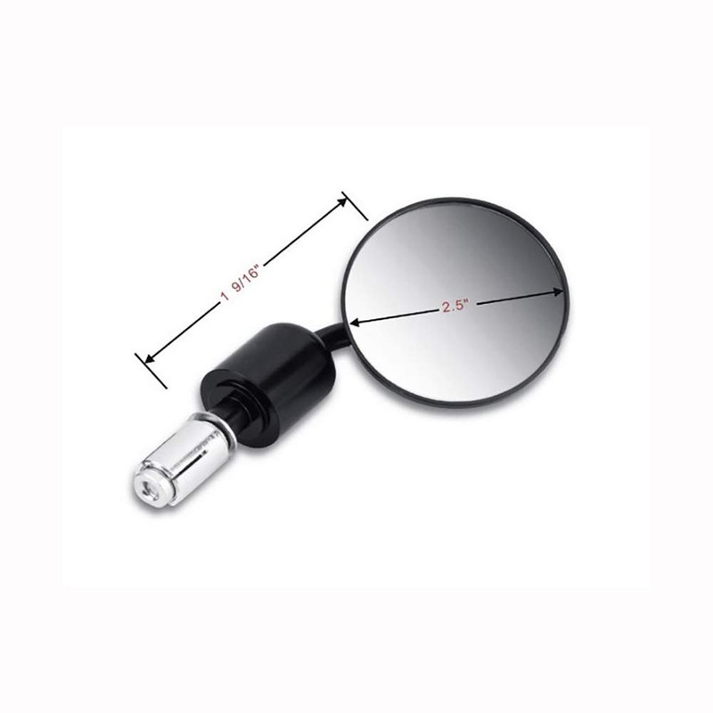ANCLLO 7/8 inch Round Adjustable Motorcycle Rearview, Round Handlebar Bar
