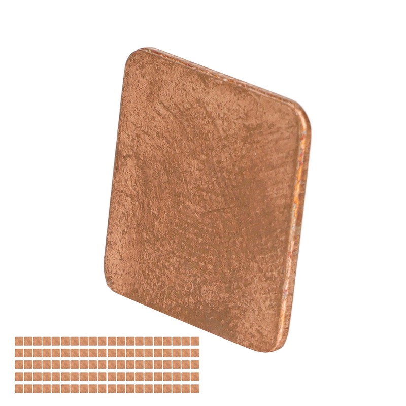 100pcs Copper Pad Shim Thermal Conductivity Burr Free Copper Shim